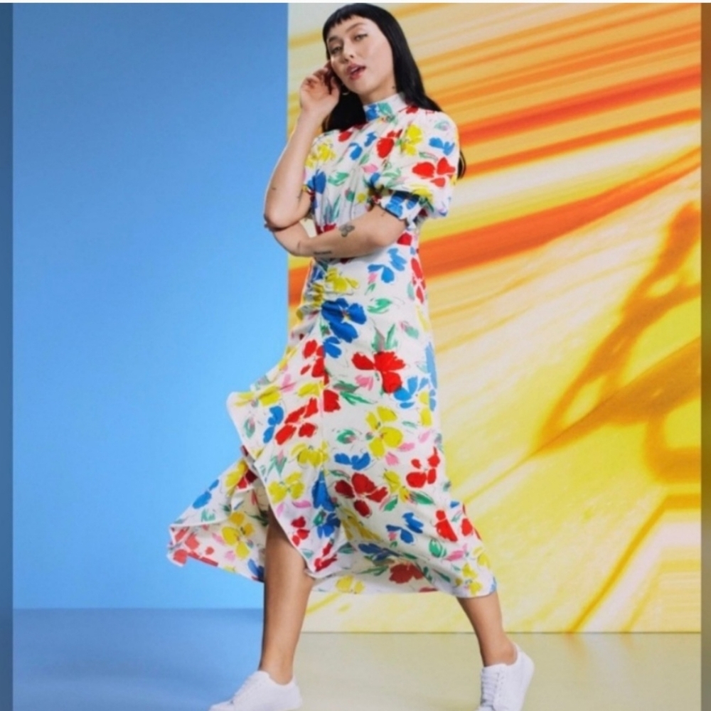 NWOT RIXO x Target Mock Neck Floral Dress Size 4